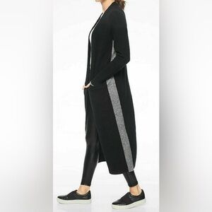 NEW Athleta Transit Sweater Wrap Long XS Cardigan,Black/Grey